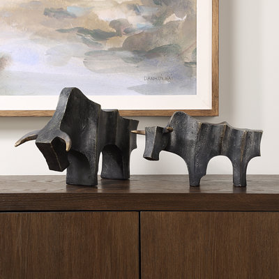 Ensemble de sculptures en bronze Mitleff