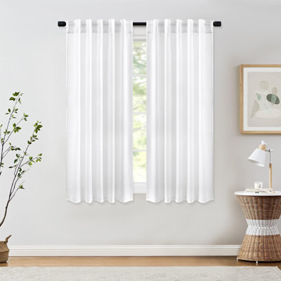 Toyoko Semi-Sheer Linen Blend Curtain Set