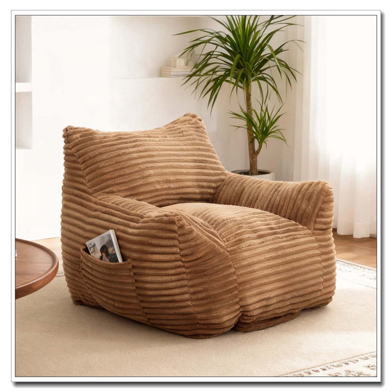 Fauteuil à billes, fauteuil à billes très grand et confortable, Brun