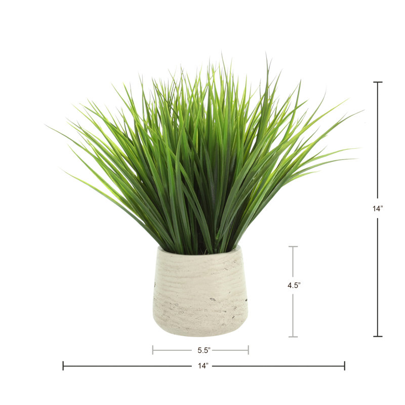 Riey Faux Grass in Fiberstone Pot