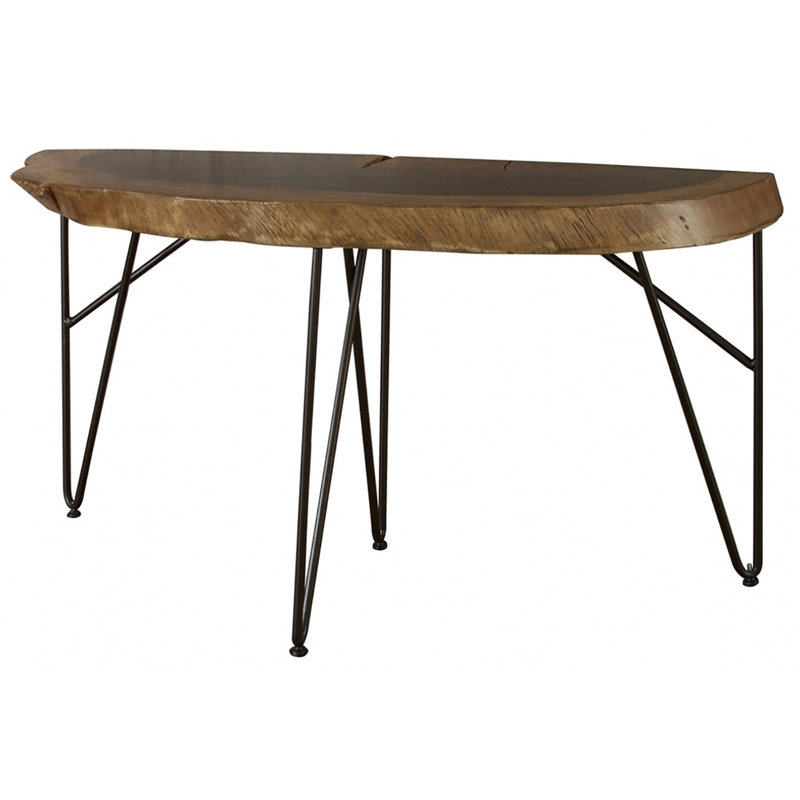 Dashrath 61'' Solid Wood Top Console Table