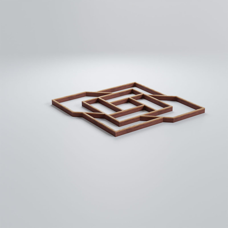 Panneaux muraux décoratifs en bois Loveland, Chêne rouge, H 15 3/8 po x l 15 3/8 po x P 3/8 po