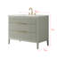Meuble-lavabo simple 42 po avec plateau en pierre reconstituée Bilroy Egremt-881473436