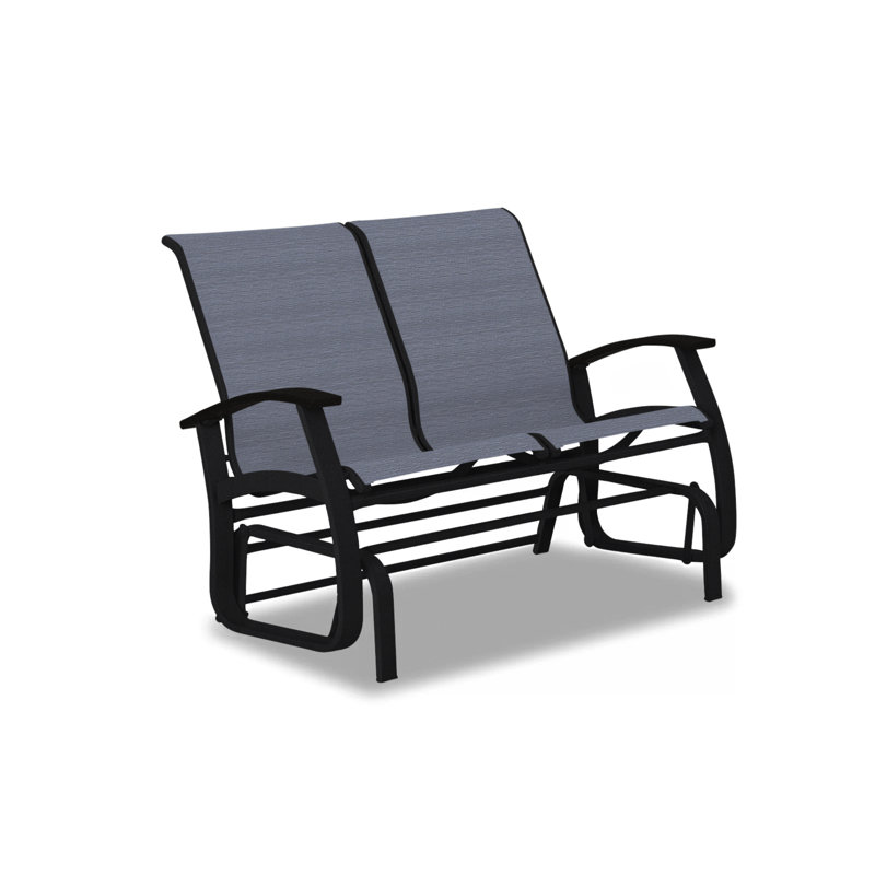 Belle Isle Outdoor Glider, Classic Graphite P30, Textured Snow, Titanium Sunbrella®