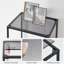 Étagère en verre à 6 niveaux, bibliothèque, support de rangement, verre trempé, facile à assembler, pour salle de bain, salon, chambre à coucher, bureau, noir encre et gris ardoise-68533751-68533744