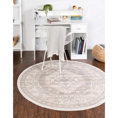 Edvardas Oriental Cloud Gray Area Rug