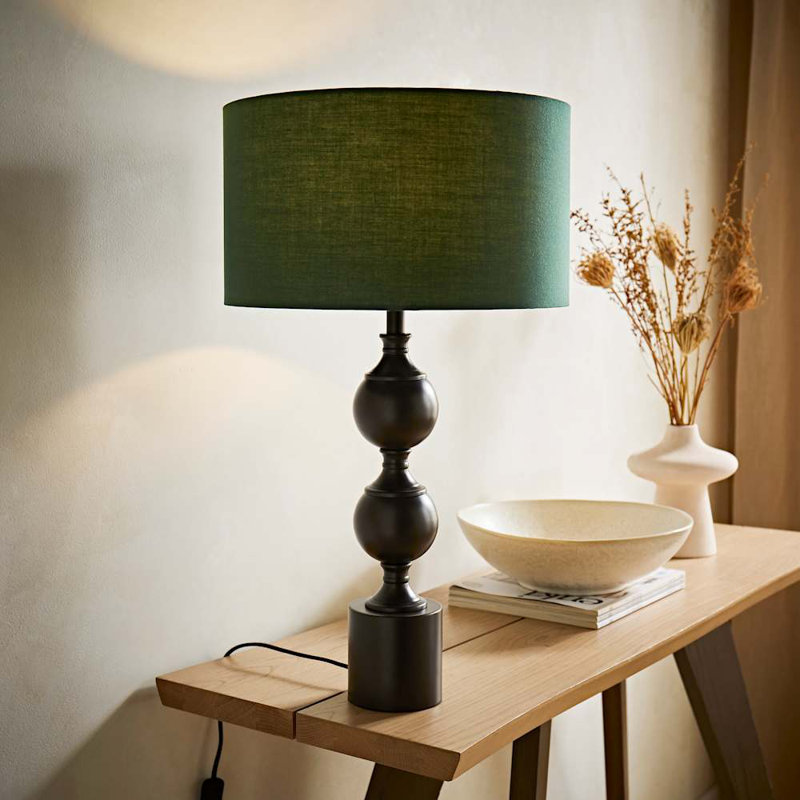 Coe Metal Table Lamp, Green