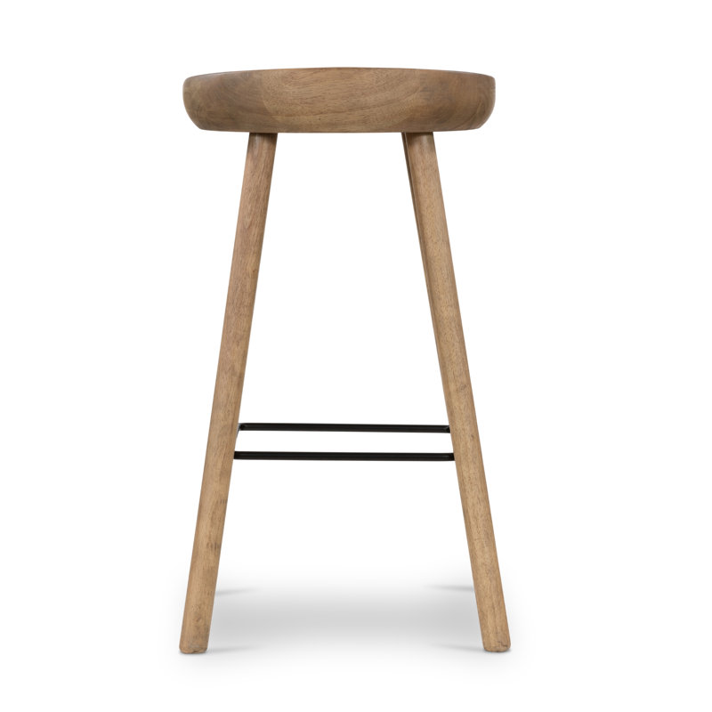 Barrett Solid Wood Bar & Counter Stool, Natural Matte, Counter Stool (26” Seat Height)