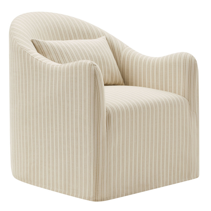 Fauteuil d'appoint à rayures grises Gabbard