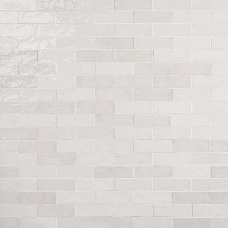 Portmore 3x8 Glazed Ceramic Tile, White