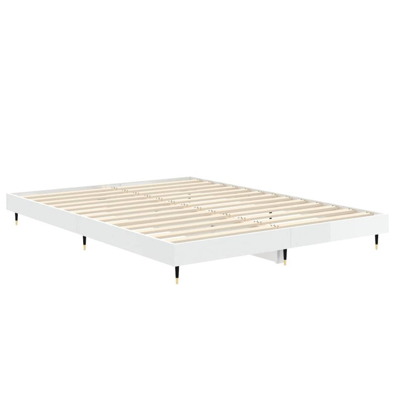 Lorilynn DE Size - 140 X 190 Cm Bed, High Gloss White