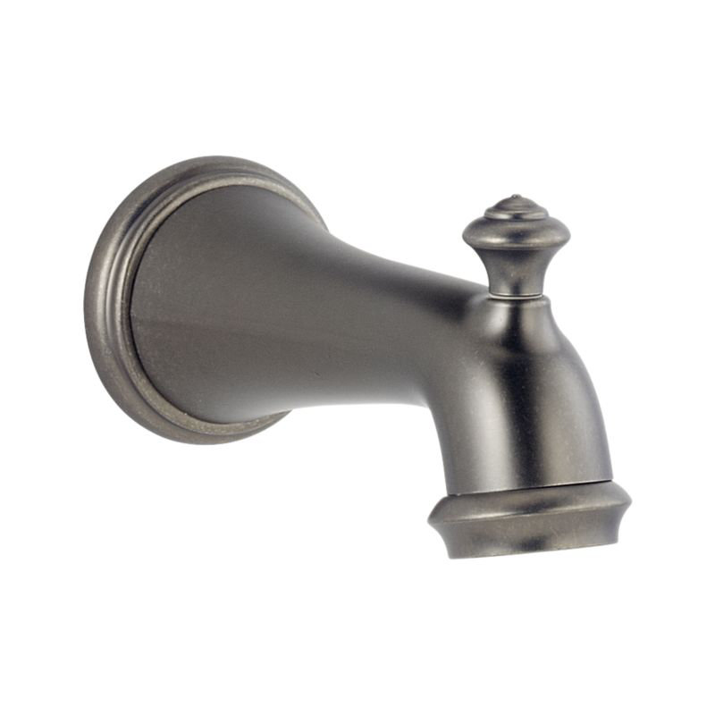 Garniture de bec de baignoire murale victorienne avec inverseur, Nickel poli