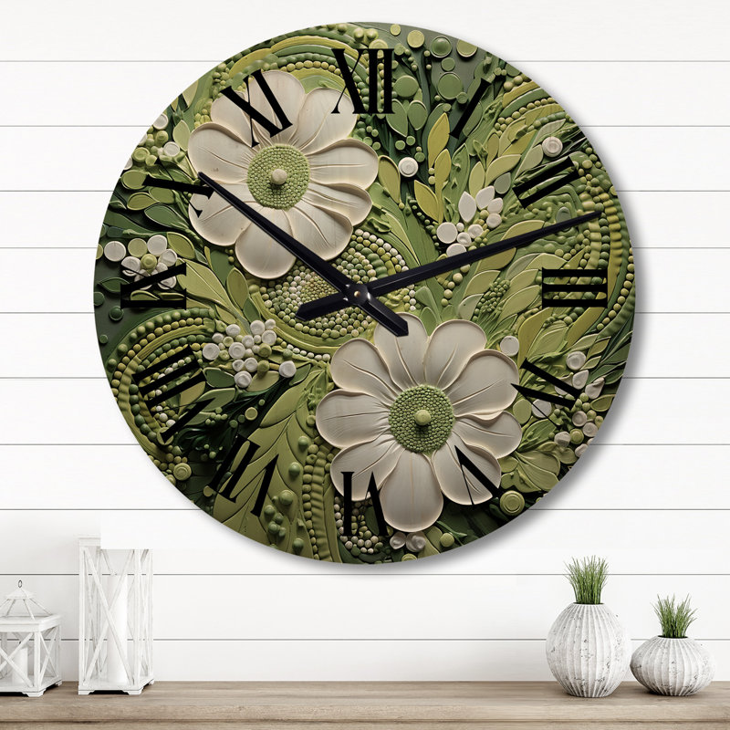 Horloge murale en bois massif Yussra, Grand