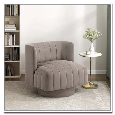 Chaise d'appoint pivotante rembourrée