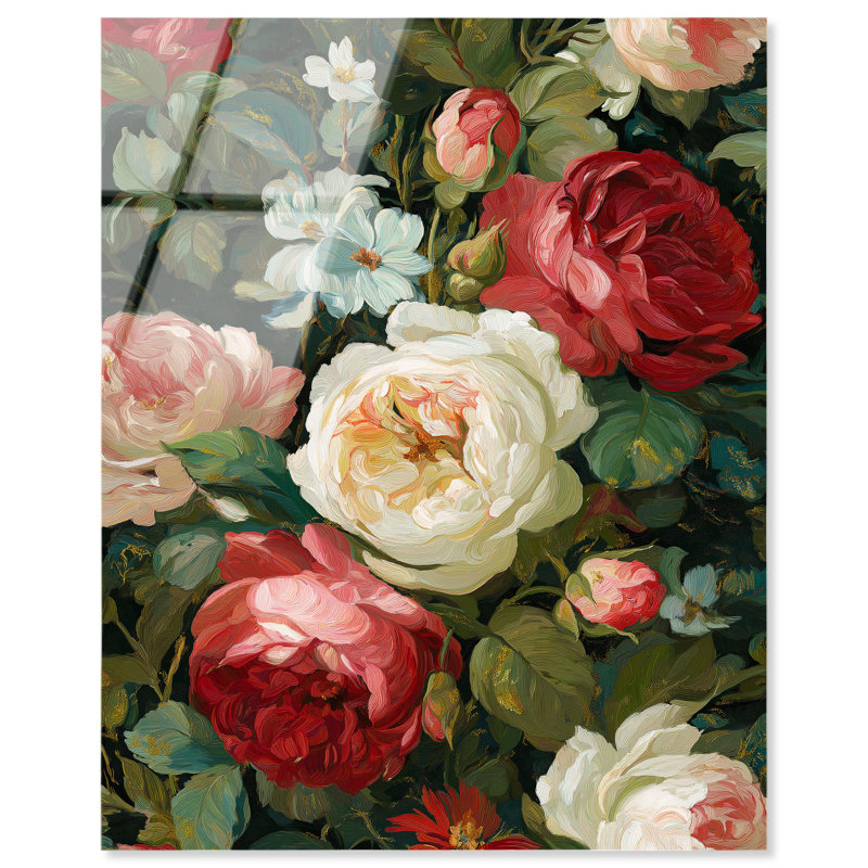 «Unrily Bouquet I», impression acrylique par Art Remedy, H 20 po x l 16 po