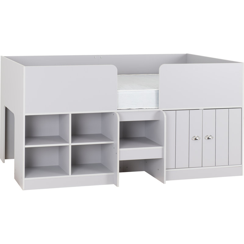 Single (3') Cabin Mid Sleeper Daybed with Shelves by Isabelle & Max, Light Grey