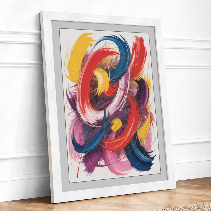 Gestural Motion Abstract - Print, A3 - 42.0 x 29.7 cm, White