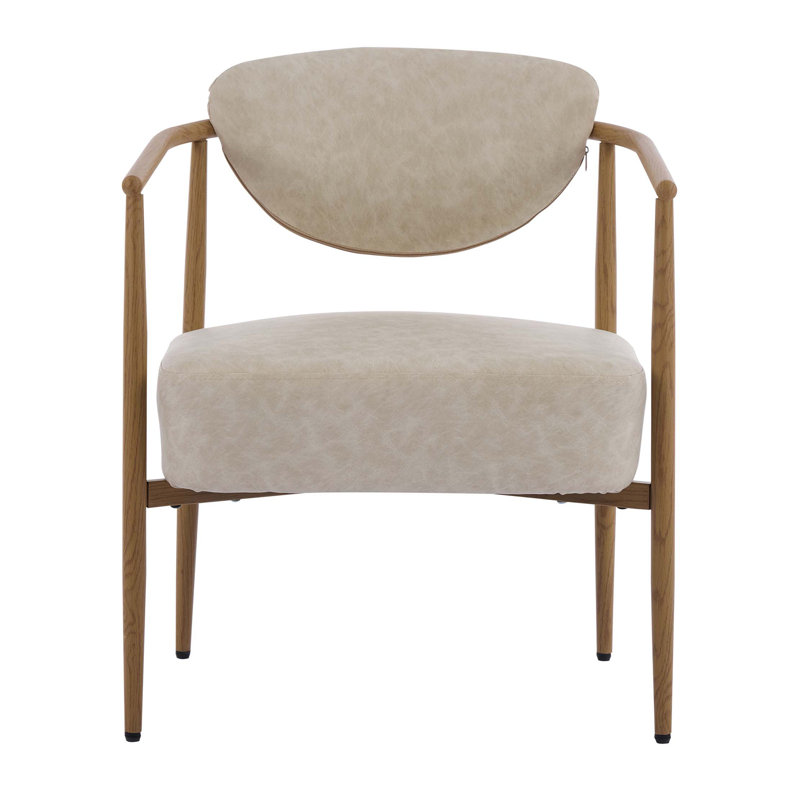 PU Dining Room Chair, Living Room Chair, Bedroom Chair 2 Sets, PU With Foam Back And Seat,Soft And Comfortable Seating, Metal Frame With Water Transfer Pringting