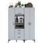 Armoire polyvalente élégante, blanche, 59,1 x 78,1 x 15,7 pouces | 100% aggloméré de qualité E1, épaisseur de 0,7 pouce | Conception moderne pour le rangement à la maison ou au bureau, solution durable et élégante