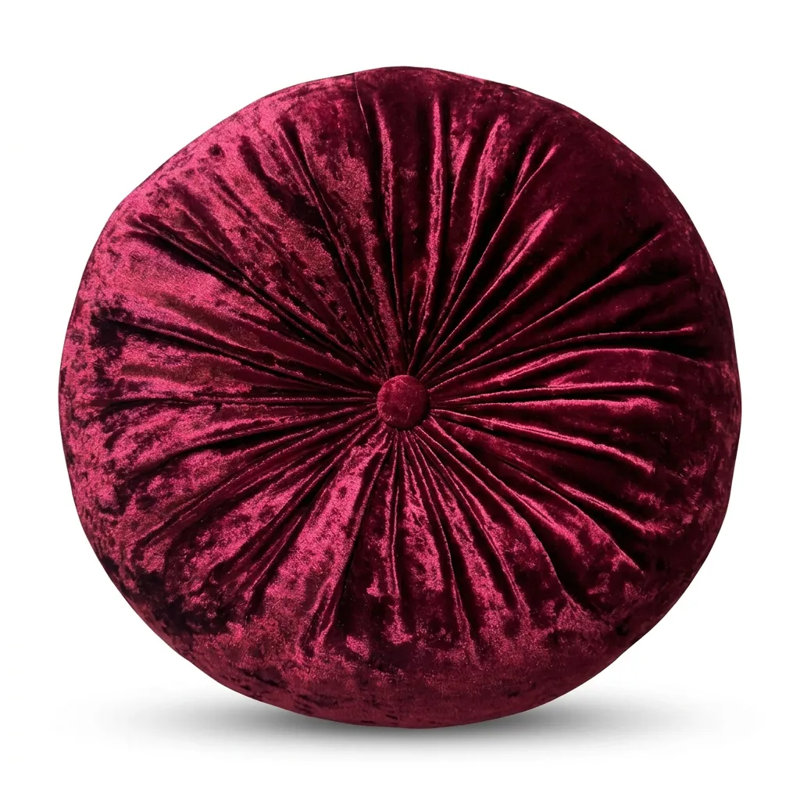 Coussin Therese, Canneberge foncé, 12 po de diamètre