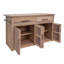 Îlot de cuisine 60 po Nesa, 2 tiroirs, 4 portes, tablette, brun