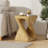MGO Twist Shape Side Table, Wood-Like Texture, Natural Color-331591624