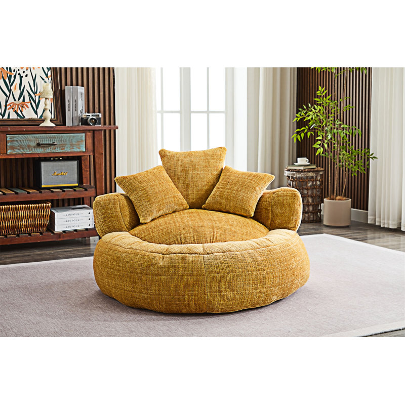Fauteuil à billes Chenille, Chenille jaune