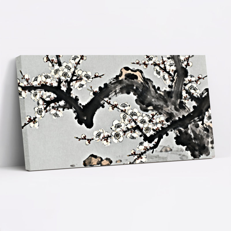 «Cherry Blossom Branches», impression sur toile tendue sur toile tendue, H 20 po x l 40 po