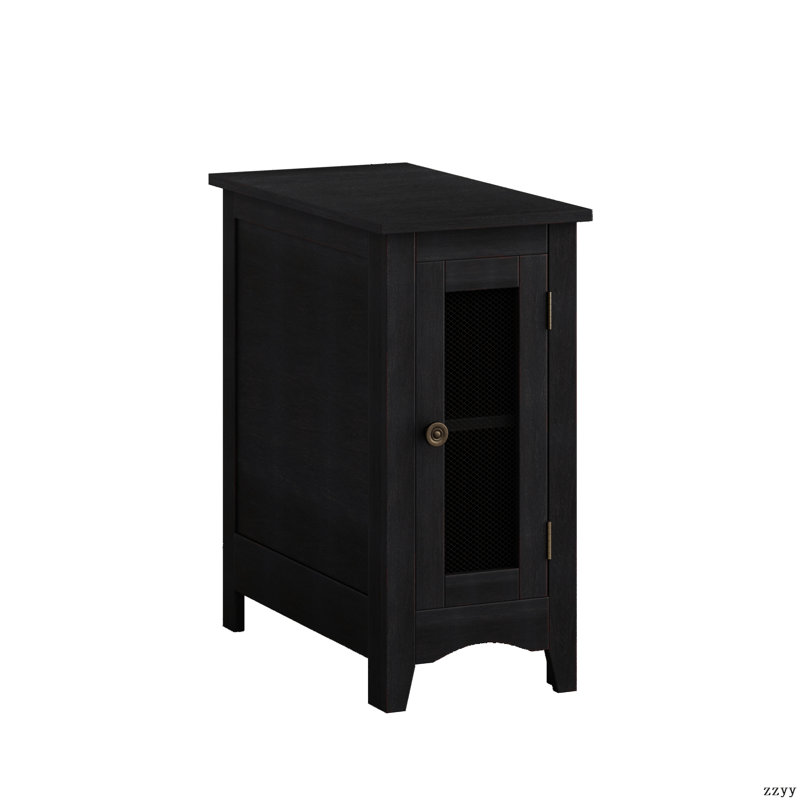 Table d'appoint rectangulaire 11,75 po L 21,75 po L 24,25 po H, Noir