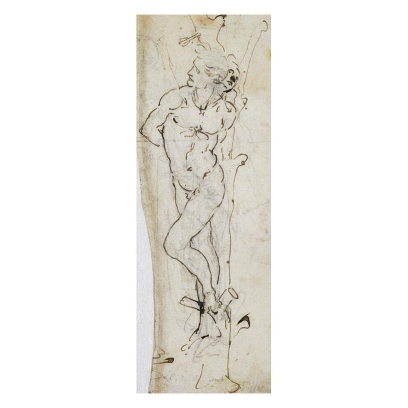 Étude de Saint-Sébastien par Léonard de Vinci - Estampe numérique, H 28 po x l 22 po