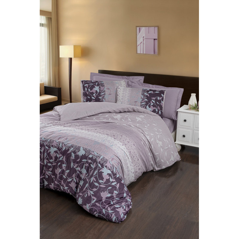 Luxurious Satin Single XXL Quilt Cover Set, Lilac, 61.0 x 86.6 inches | 100% Cotton Satin, 210 Thread Count | Envelope & Button Closure for Pillowcase & Duvet | Machine Washable, Soft & Elegant Bedding for Ultimate Comfort
