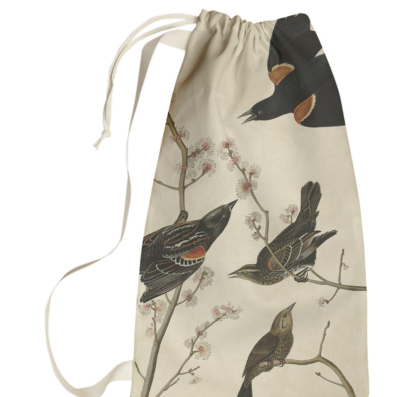 Sac à linge starling à oreilles Maciejewski, Grand (H 76,5 po x l 29,5 po x P 1,5 po), Rouge