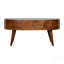 Table basse Chestnut, pieds nordiques, 2 tiroirs, brun, table