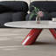 Table basse ovale en marbre gris-902964716