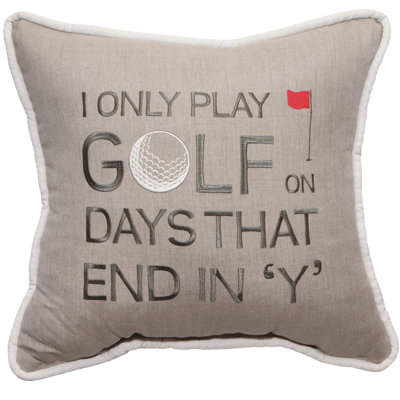 Embroidered Sunbrella® Outdoor Throw Pillow