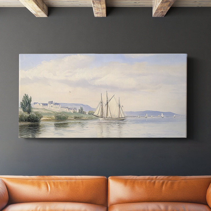 Série nautique-CLxxxi - Toile tendue avec châssis - Prêt à accrocher, H 20 po x l 40 po
