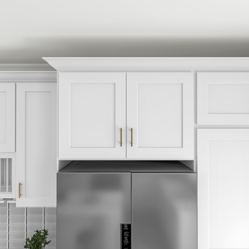 Armoire de cuisine en bois massif prête à assembler, White, H 30 po x l 33 po x P 12 po