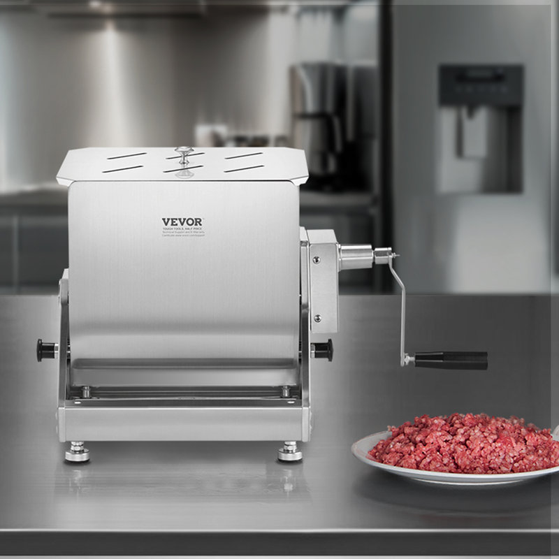 Manual Meat Mixer 15L Tilt Tank Mixing Max 15LB for Meat Sausage Mixer Machine, 18.3" H x 24" W