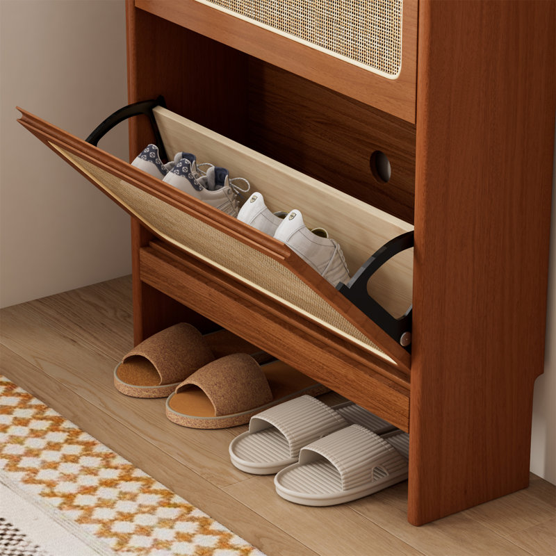 Rattan Shoe Cabinet For Entryway