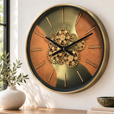 Horloge murale avec engrenages en mouvement réels The Gear Gear SD-LI_ 22 po
