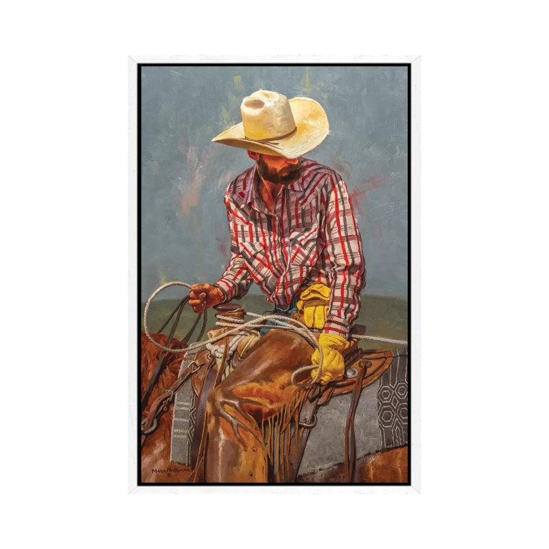 Tight And Ready by Mark McKenna - Painting on Canvas, 66.04cm H x 45.72cm W x 3.81cm D, White Framed