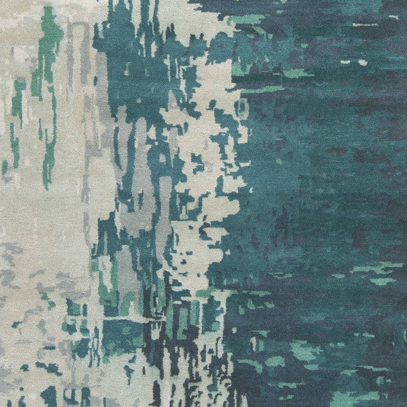 Ratcliff Hand Tufted Abstract Indoor Rug, Round 8'
