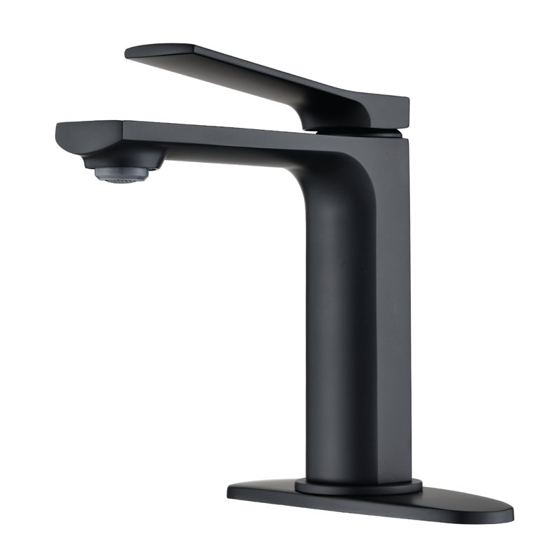 Robinet de salle de bain monocommande, Noir mat