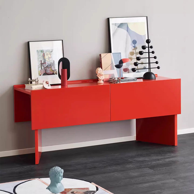 Console Modern Minimalist Art, H 30,71 po x l 78,74 po x P 15,75 po, Tangerine