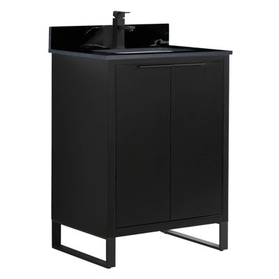 24'' Single Bathroom Vanity with Stone Top