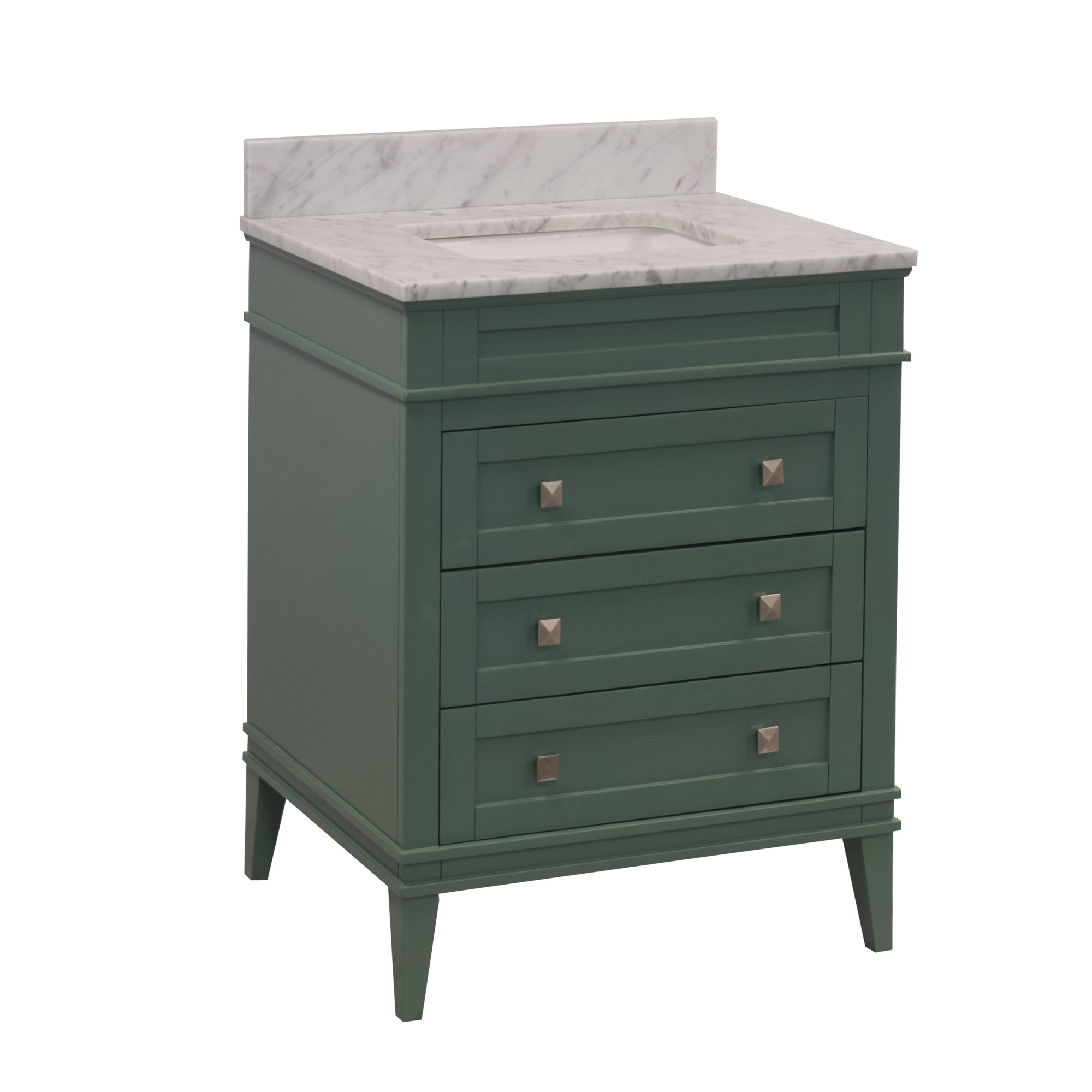 Frankfurt 30'' Single Bathroom Vanity, Sage Green, Carrara Marble
