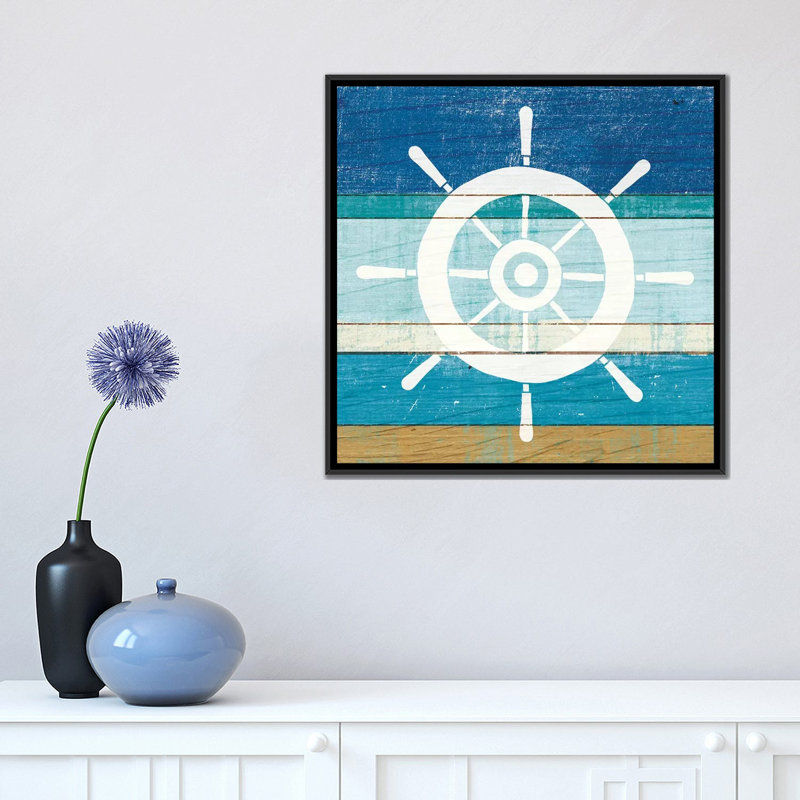 « beachscape series : helm rehausse iv », reproduction d’impression sur toile, H 18 po x l 18 po x P 1,5 po, Pas de tapis