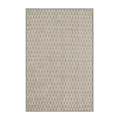 Tapis gris à motif géométrique Brixton