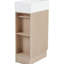 Meuble-lavabo de 18,6 po avec lavabo, armoire, porte-papier hygiénique, tablette, finition naturelle, orientation gauche ou droite et emplacement du lavabo en matériaux céramiques