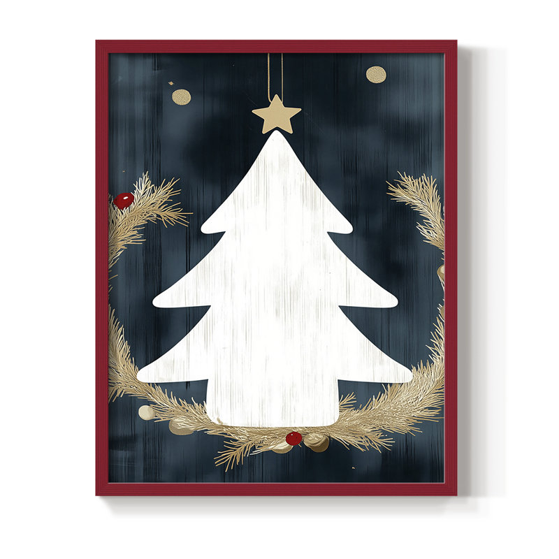 Reproduction encadrée - bois massif, H 11 po x l 9 po, Rouge